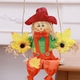 thumbnail image 6 of Halloween Hanging Scarecrow Swing Ornament for Fall Decor, Rustic Wall Decoration Prop, Festive Autumn Seasonal Party for Home Classroom, 6 of 7
