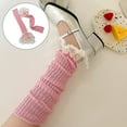 thumbnail image 4 of Korean Aesthetic Women Girls Ribbed Knit Stretch Leg Warmer Calf Socks Ruffled Lace Trim Patchwork Leg Cover Boot Cuff, 4 of 20