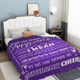 thumbnail image 2 of 50th Birthday Gifts for Women Men Blanket Decorations Happy 1972 50 Year Old Gift Wife Mom Husband Dad Cheers to Years Back in Flannel Throw Black 60''x50'', 2 of 5