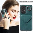 thumbnail image 4 of Allytech Galaxy A53 5G Case Wallet with Cards Holder & Detachable Shoulder Strap, Ring Holder Kickstand Vintage PU Leather Shockproof Wallet Case Cover for Samsung Galaxy A53 5G - Green, 4 of 14