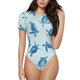 thumbnail image 1 of Balery Turtle Body de cuello redondo de manga corta para mujer Tops de manga corta Tops básicos-Small, 1 of 7