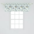 thumbnail image 2 of Ambesonne Dandelion Window Valance, Abstract Botanical Motif, 42" x 18", Turquoise Ceil Blue, 2 of 3