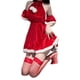 thumbnail image 1 of Lencería navideña para mujer, disfraz de Papá Noel, minivestido de Papá Noel para cosplay Roja con Medias Jinwen Mini vestido de Papá Noel, 1 of 7