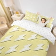 thumbnail image 3 of Erosebridal Kawaii Cartoon Lightning Twin Bedding,Yellow And White Duvet Cover Set For Girls Kids 2-Piece,No Comforter,Reversible, 3 of 6
