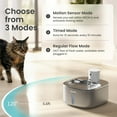 thumbnail image 2 of Pawspik Stainless Steel Cat Water Fountain, 108 oz/3.2 L Cat Water Dispenser, Battery Operated Dog Fountain, Water Bowl, Automatic Pet Fountain with Motion Sensor, 5000 mAh Battery, 2 of 7