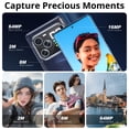 thumbnail image 3 of W & O Unlocked Android 14 Smartphone, 6.67"Curved Screen 4G Dual SIM Cell Phone with 1.75" Secondary Screen, 8GB+256GB Expandable 2TB, 64MP Triple Camera, 5000mAh Battery (Blue), 3 of 7