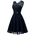 thumbnail image 6 of Dressystar Women Short Floral Lace Bridesmaid Dress Female Knee-Length Swing Party Dress, 6 of 10