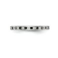 thumbnail image 4 of Solid 14K White Gold Black and White Diamond Wedding Band Ring Size 6 (.23 cttw.), 4 of 8