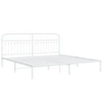 thumbnail image 3 of vidaXL Metal Bed Frame without Mattress with Headboard White 76"x79.9", 3 of 7