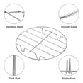 thumbnail image 4 of Uxcell 3pcs Round Cooking Rack 7.9" Dia Stainless Steel 1.2" Tall for Cooking, Silver Tone, 4 of 6