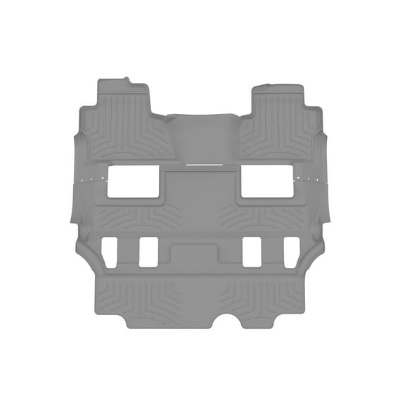 WeatherTech FloorLiner HP Custom Fit Floor Mats compatible with Yukon, Tahoe - Two piece - 2nd and 3rd row coverage, Grey