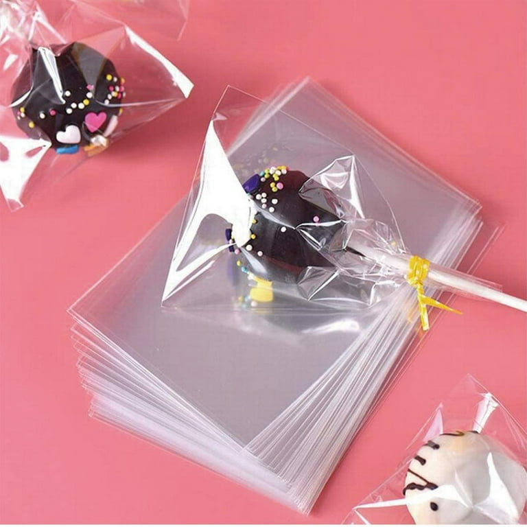 200 Cake Pop Sticks and Bows Kit for Cake Pops, Candies, Lollipops,  Chocolates and Cookies Decorating, Include 100 Satin Ribbon Twist Tie Bows  and 100