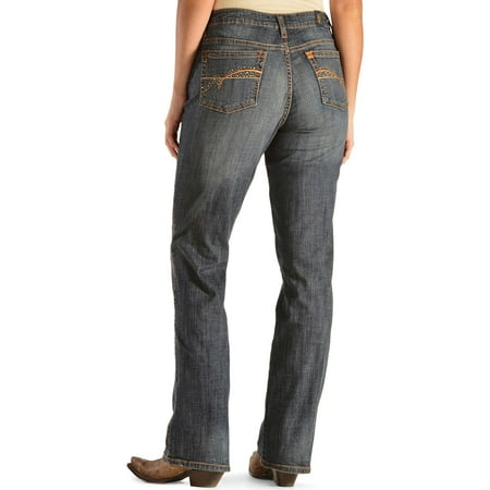 wrangler women's jeans  aura instantly slimming denim - (Best Slimming Jeans For Big Thighs)
