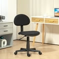 thumbnail image 2 of HOMCOM Chaise de Bureau Sans Accoudoirs avec Hauteur Réglable, Roues Pivotantes, Noir, 2 of 10
