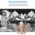 thumbnail image 4 of Black and White Goth Skull Gaming Mouse Pad, Long Extended XL Mousepad Desk Pad, Large Nonslip Rubber Mice Pads Stitched Edges, 31.5'''' X 11.8'''', 4 of 6