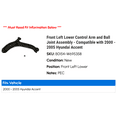 thumbnail image 2 of Front Left Lower Control Arm and Ball Joint Assembly - Compatible with 2000 - 2005 Hyundai Accent 2001 2002 2003 2004, 2 of 2