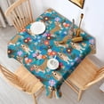 thumbnail image 2 of Basset Hound Dog and Flower-1 Square Tablecloth,Waterproof Square Table Cover,Wipeable Spillproof Washable Table Cover for Home Kitchen Party Decor 52"x52"(132x132cm), 2 of 6