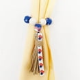 thumbnail image 4 of 1PCS Independence Day Napkin Wood Bead Napkin Beaded Napkin Ring Holder Independence Day Family Table Decoration Wood Bead String Wood Bead Napkin Ring Tassel Wooden Pendant, 4 of 8