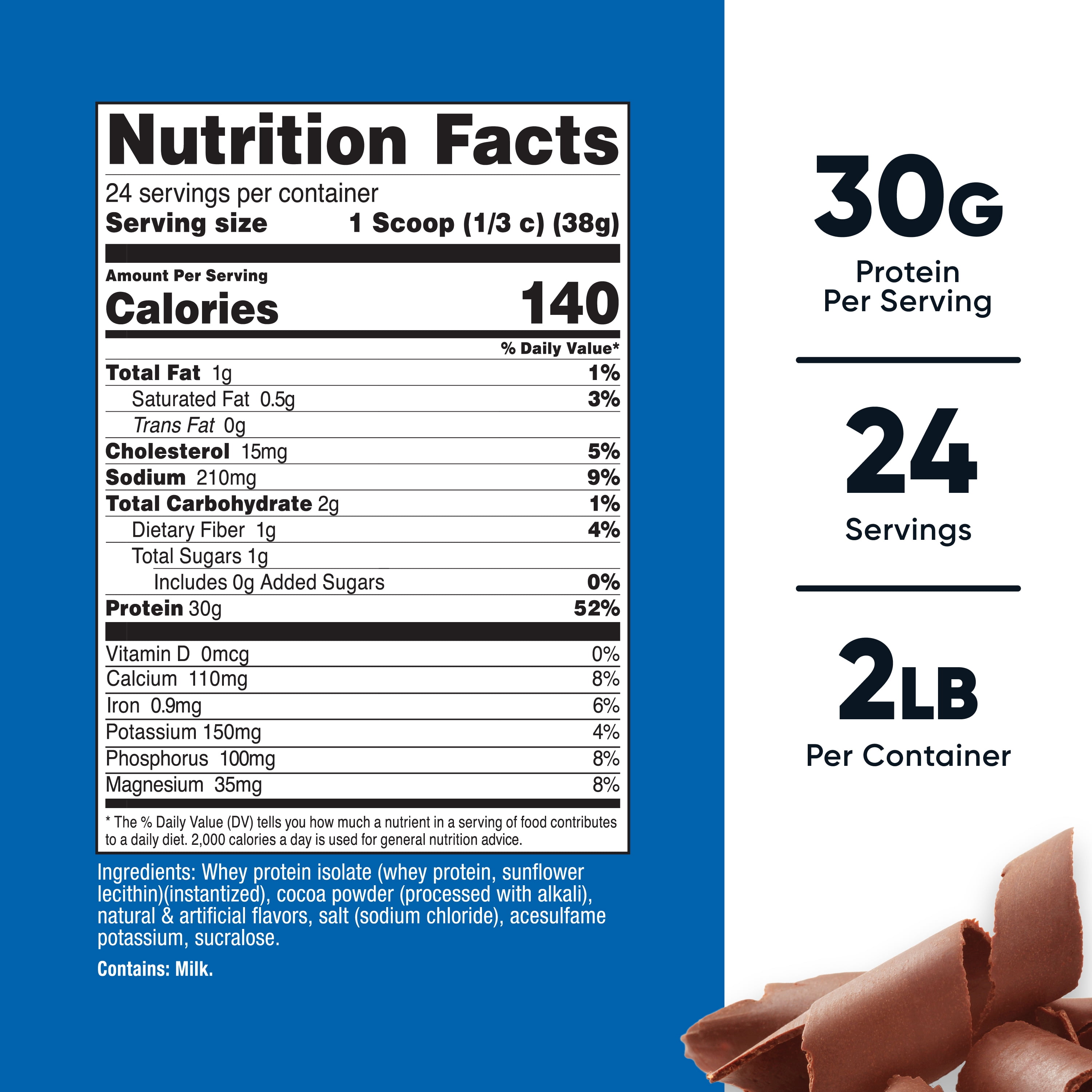 Nutricost Whey Protein Isolate Powder (Milk Chocolate) 2LBS - Gluten Free & Non-GMO