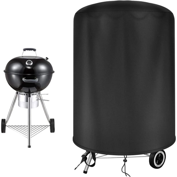 Funda para barbacoa redonda, protector para ahumador en forma de cúpula, revestimiento impermeable de tela Oxford para barbacoas al aire libre, resistente al viento y fácil de limpiar para barbacoas