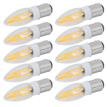

Zerodis 10Pcs B15 LED Bulbs AC110V 3W Light Bulb For Chandelier Ceiling Wall Lamp Warm White Chandelier Bulb Lamp Accessory
