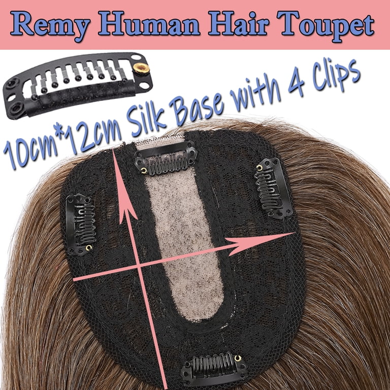HAIRRO Hair Toppers for Women Real Human Hair Toppers No  display picture 1