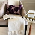 thumbnail image 4 of Purple Lumbar Pillow Cover, Ribbon Rose Flower Lumbar Pillow Cover, 12x14 inch (30x35 cm) Lumbar Pillow Cover, Rectangle Silk Lumbar Pillow Cover, Floral Modern - Wine Roses, 4 of 10