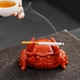 thumbnail image 5 of Ceramic Ashtray under $5! Xqxayjr Ceramic Ashtray with Crab Boy Design, Wine Red Desktop Decoration for Home Office, Multifunctional Tea Pet and Ash Storage, 5 of 9