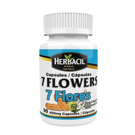 Herbacil Herbal Supplement 7 Flowers Capsules for Relaxation and Stress Relief - 90 Pieces