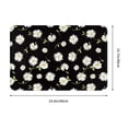 thumbnail image 3 of Front Door Mat Indoor Outdoor Outside Entrance - 16*24in Washable Daisies Flowers Green Leaves Thin Bathroom Rugs Fit Under Door, Bath Rugs for Bathroom, Kitchen Rugs Mats for Floor, 3 of 6