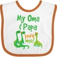 thumbnail image 3 of Inktastic Oma and Papa Love Me Dinosaur Boys Baby Bib, 3 of 4