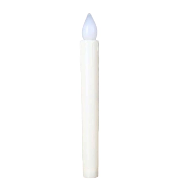 PAMINGONO 5PCS Pillar Candles Flameless White Long Rod Smokeless for Wedding Decorations