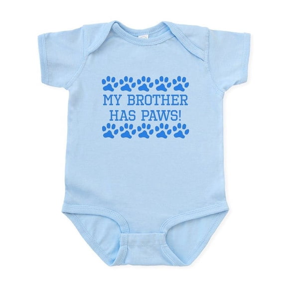 CafePress - My Brother Has Paws Body Suit - Baby Light Bodysuit, Size Newborn - 24 Months
