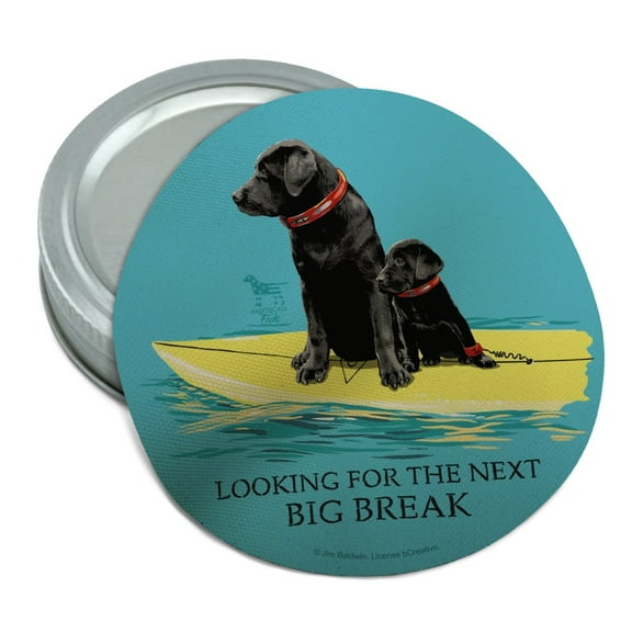 Looking For the Next Big Break Surfing Dog Puppy Surf Round Rubber Non-Slip Jar Gripper Lid Opener