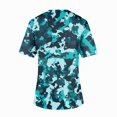 thumbnail image 3 of BDPORKAS Scrub Tops for Women Clearance Sale Medical Workwear Cross V Neck Graphic Camo Print Working Nurse Uniforms Summer Casual Short Sleeve Nurse Shirt Tops with Pockets, 3 of 3