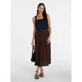 thumbnail image 3 of Time and Tru Women’s Tiered Maxi Skirt, Sizes XS-XXXL, 3 of 6