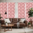 thumbnail image 2 of Ambesonne Christmas Window Curtains, Vintage Xmas Scene, Each 28" W x 95" L, White and Vermilion, 2 of 5