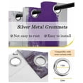 thumbnail image 6 of Modern Oil Painting Blackout Curtains 96 Inches Long for Bedroom, Purple Grey Abstract Graffiti Art Thermal Insulated Room Darkening Black Out Window Curtain Panels Grommet Drapes for Living Room, 6 of 8