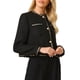 thumbnail image 4 of BLAZER DE TWEED PARA MUJER INSPIRE CHIC DE MANGA LARGA 2024 OTOÑO INVIERNO ELEGANTE CHAQUETA CORTA 2XL NEGRO, 4 of 4
