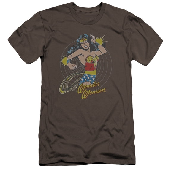 DC Comics Spinning Premium Canvas Adult Slim Fit 30/1 T-Shirt Charcoal