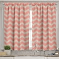 thumbnail image 2 of Ambesonne Peach Valance & Curtain, Chevron Zigzag Vintage, 55"x45", Coral Peach, 2 of 6
