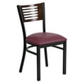 thumbnail image 2 of Flash Furniture HERCULES Series Black Slat Back Metal Restaurant Chair - Walnut Wood Back, Burgundy Vinyl Seat, 2 of 7