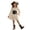 Beige, variant on Girls Pirate Dress with Headband Set, Halloween & Party Outfit for Kids 4-5 Years Beige
