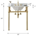 thumbnail image 2 of Water Creation 30 In. W. Single Wash Stand and P-Trap in Satin Gold Finish, 2 of 7