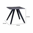 thumbnail image 5 of Chad 24 Inch Side End Table, Dark Gray Acacia Wood Top, Black Angled Legs- Saltoro Sherpi, 5 of 5