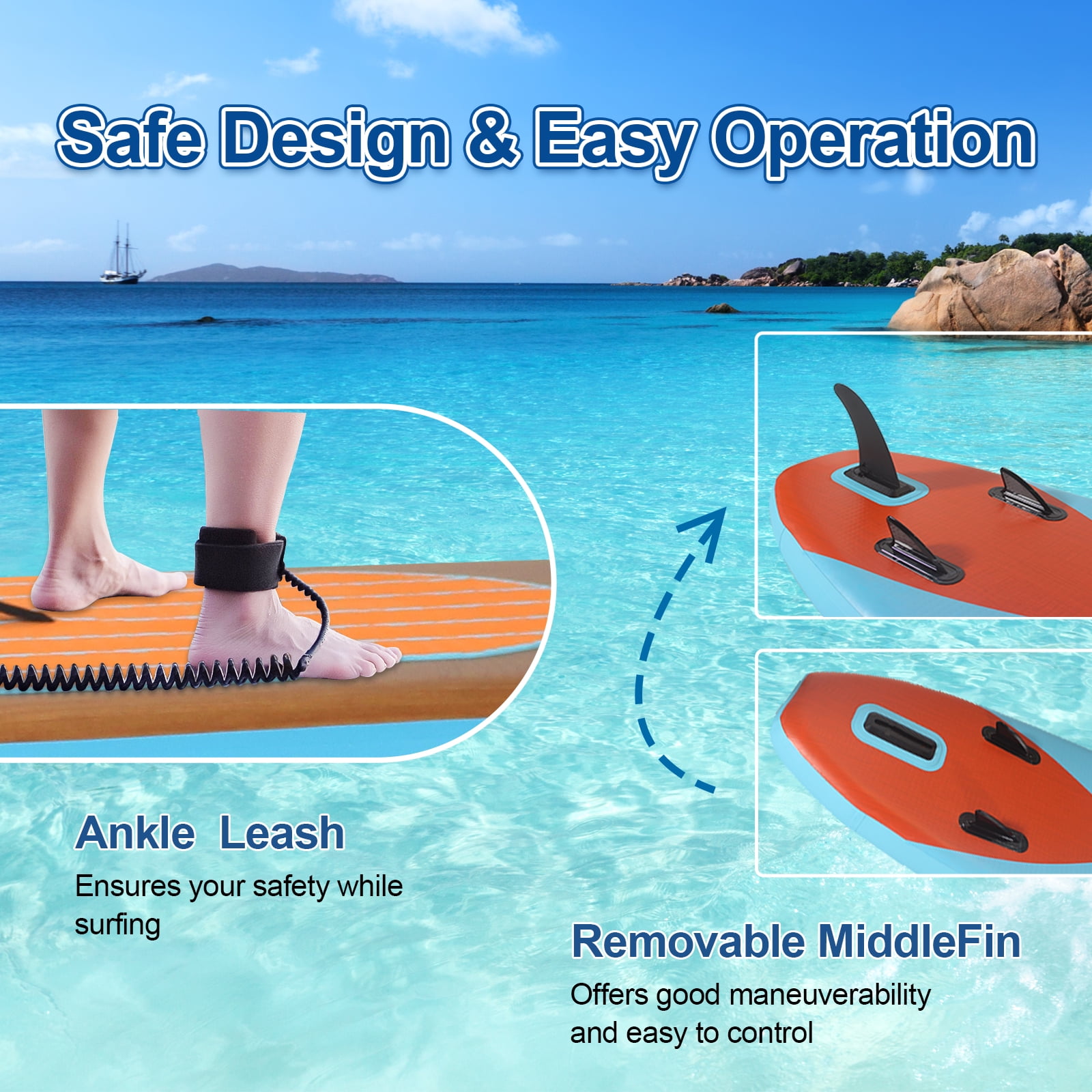 10' Inflatable Stand up Paddle Board Kayak, with Premium Accessories, Waterproof Dry Bag for Adult, with Ultralight ,Non-Slip Deck, Adjustable Paddle