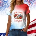 thumbnail image 5 of idosla USA Flag Tee Shirt for Women 4th of July Memorial Day Gift T Shirt Casual Short Sleeve American Proud T-Shirt Tops (Sky Blue, S), 5 of 7