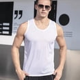 thumbnail image 3 of ZenCart Men Mesh Vest Summer Tank Top Solid Color Round Neck Sleeveless Singlet Slim Fit Muscle Fitness Shirt for Gym Streetwear, 3 of 8