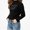 Black, variant on WAVSUF Kids Girls Knitted Sweater, Soft Comfort Ruffle Mock Neck Long Sleeve Winter Base Casual Undershirts Pink 7-8