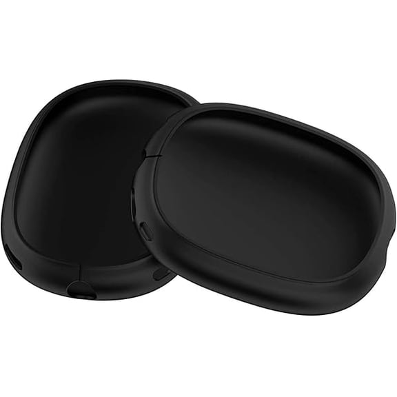 Eryueer Silicone Case Cover Compatible compatible with AirPods Max Headphones, Anti-Scratch Ear Cups Cover, Accessories Skin Protector (Max-Black)